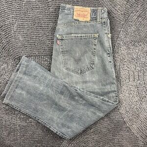 Vintage Levi's 501 Men's 32x26 Red Tab Jean Button Fly Med. Wash‎ Distressed 00s